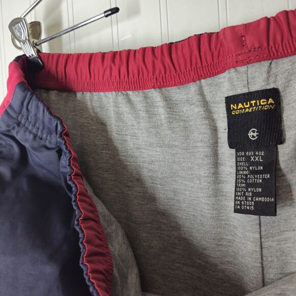 Vintage Nautica Competition Windbreaker Pants XXL Men's 90s Lined Nylon Logo - Picture 9 of 9